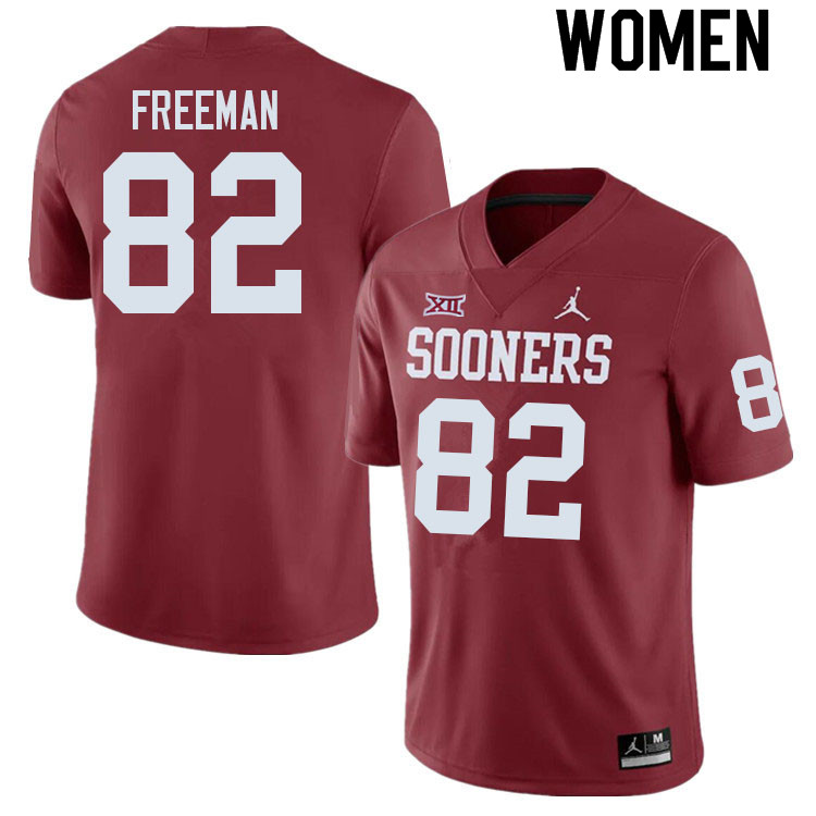 Women #82 Gavin Freeman Oklahoma Sooners College Football Jerseys Sale-Crimson